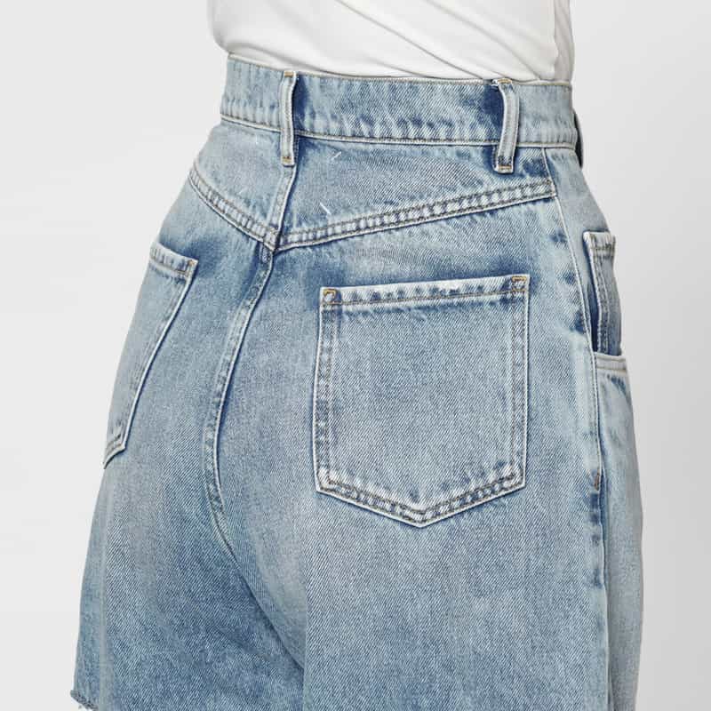 MAISON MARGIELA MAISON MARGLELA ＜メゾンマルジェラ＞ カットオフ5ポケットデニムパンツ LIGHT BLUE