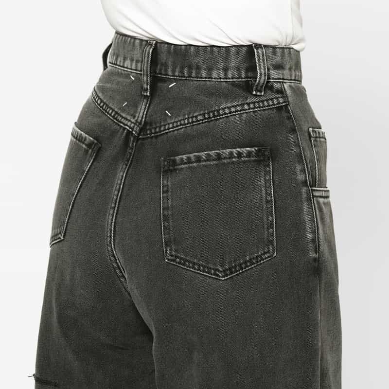 MAISON MARGIELA MAISON MARGLELA ＜メゾンマルジェラ＞ カットオフ5ポケットデニムパンツ BLACK