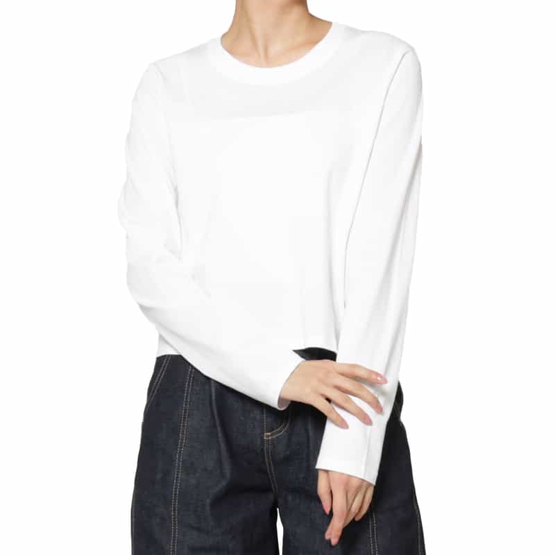 LOULOU DE SAISON LOU LOU DE SAISON ＜ルル デ セゾン＞ スピーマコットン ラウンドネックカットソー WHITE