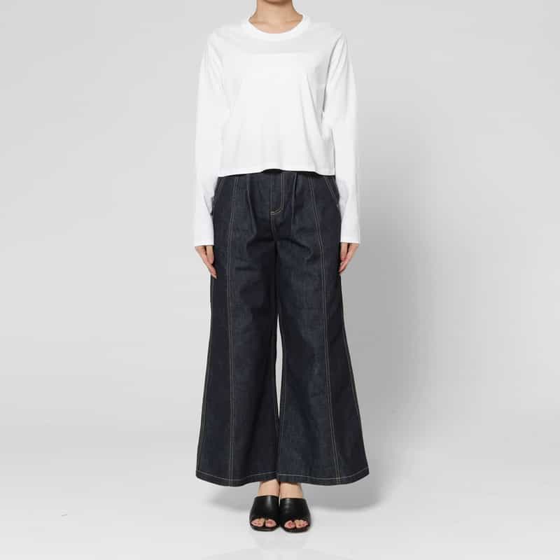 LOULOU DE SAISON LOU LOU DE SAISON ＜ルル デ セゾン＞ スピーマコットン ラウンドネックカットソー WHITE