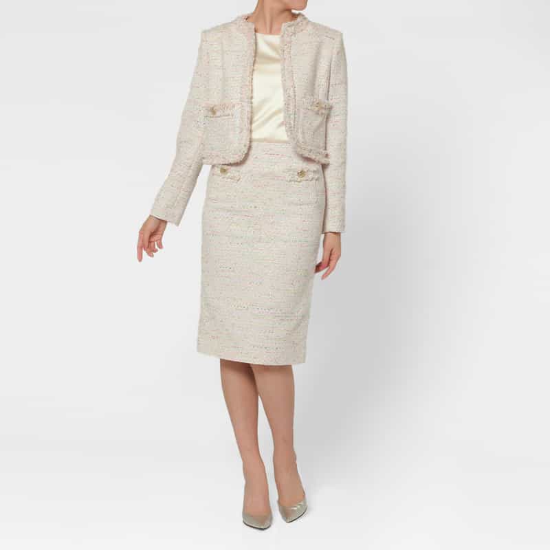 BARNEYS NEW YORK セットアップ ツイード素材タイトスカート MULTI COLOR