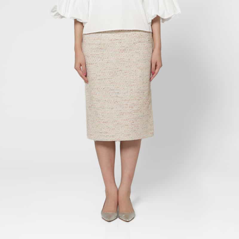 BARNEYS NEW YORK セットアップ ツイード素材タイトスカート MULTI COLOR