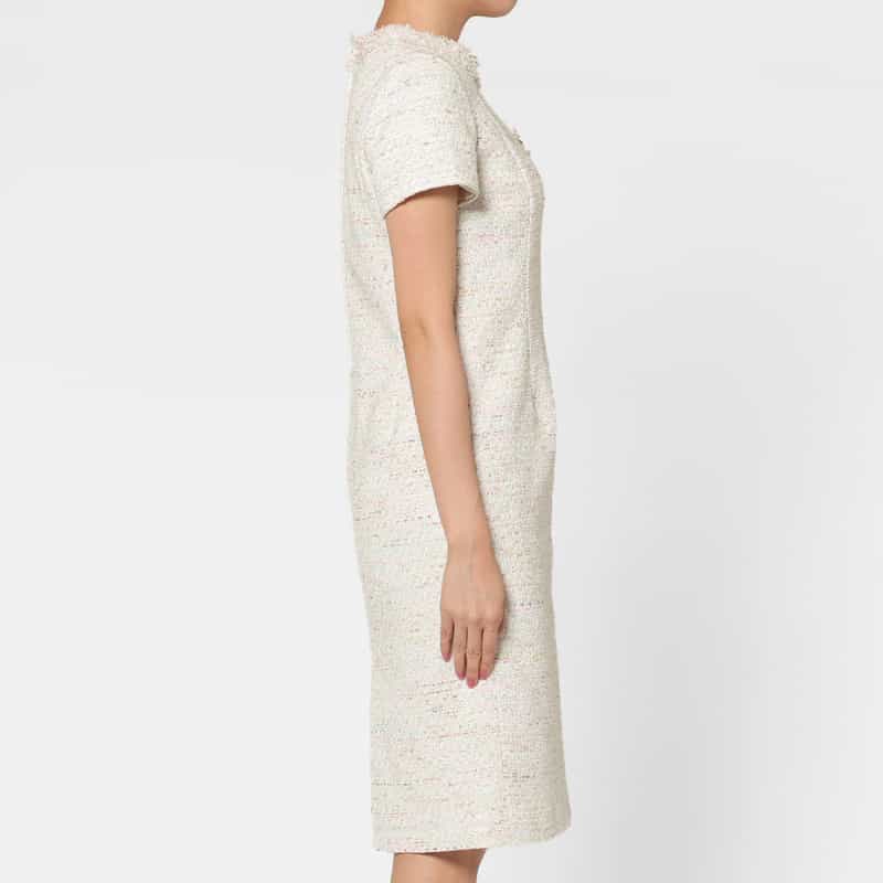 BARNEYS NEW YORK セットアップ ツイード素材ハーフスリーブドレス MULTI COLOR