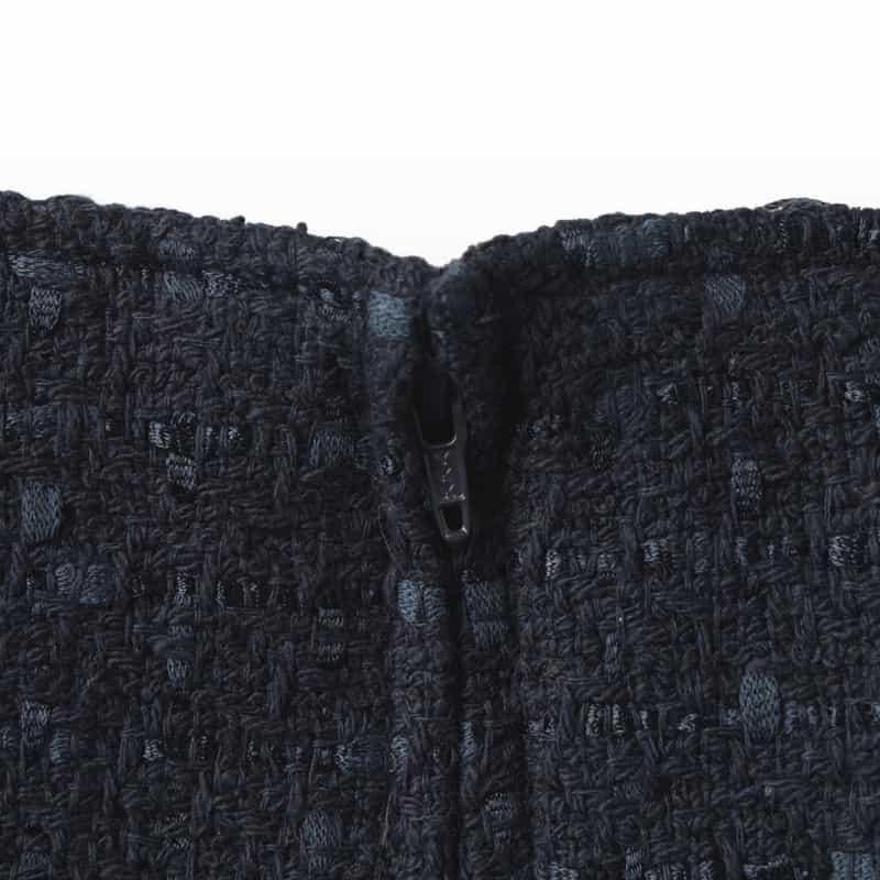 BARNEYS NEW YORK セットアップ ツイード素材タイトスカート NAVY