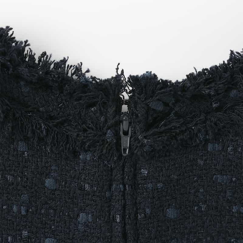 BARNEYS NEW YORK セットアップ ツイード素材ハーフスリーブドレス NAVY