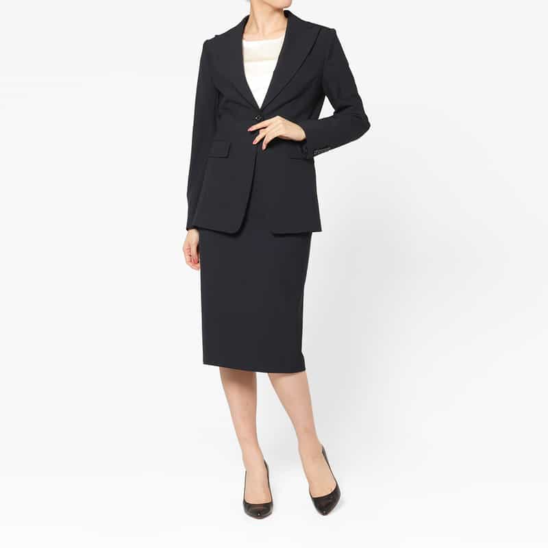 BARNEYS NEW YORK セットアップ トロピカルウール素材 テーラードジャケット NAVY