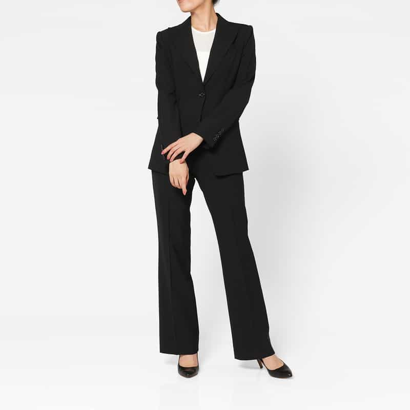 BARNEYS NEW YORK セットアップ トロピカルウール素材 テーラードジャケット BLACK