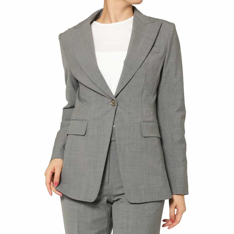 BARNEYS NEW YORK セットアップ トロピカルウール素材 テーラードジャケット LIGHT GRAY