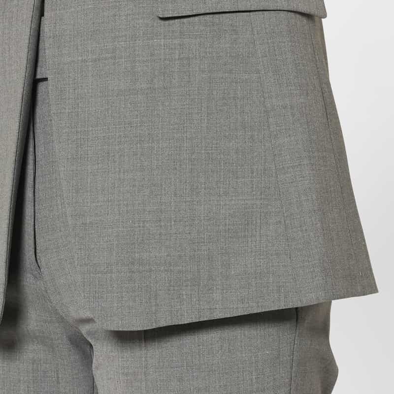 BARNEYS NEW YORK セットアップ トロピカルウール素材 テーラードジャケット LIGHT GRAY