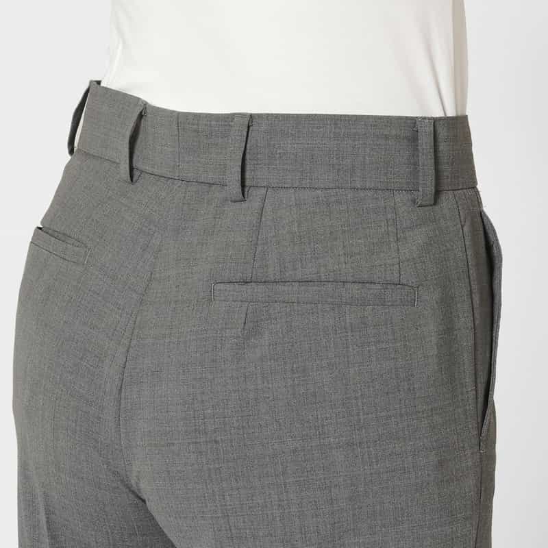 BARNEYS NEW YORK セットアップ トロピカルウール素材 ブーツカットパンツ LIGHT GRAY