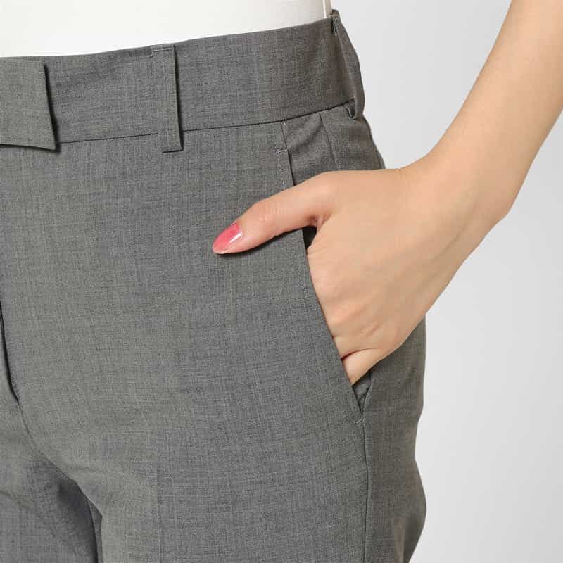 BARNEYS NEW YORK セットアップ トロピカルウール素材 ブーツカットパンツ LIGHT GRAY