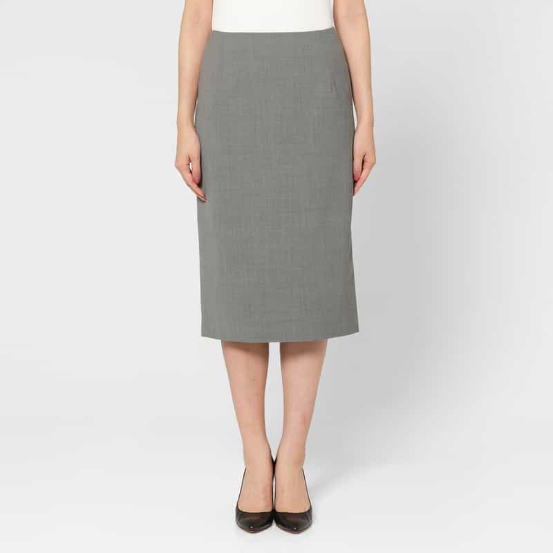 BARNEYS NEW YORK セットアップ トロピカルウール素材 タイトスカート LIGHT GRAY