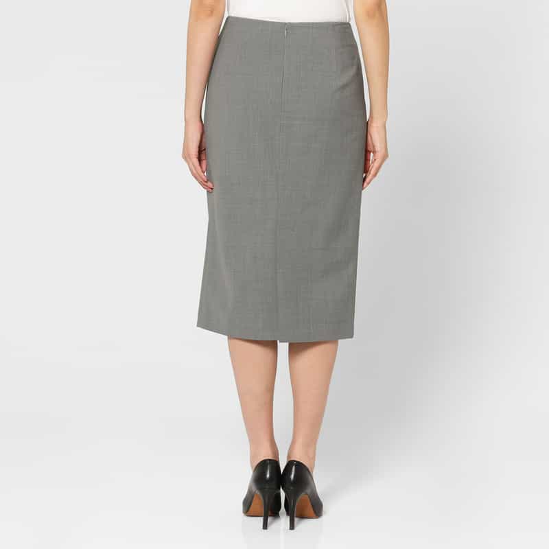 BARNEYS NEW YORK セットアップ トロピカルウール素材 タイトスカート LIGHT GRAY