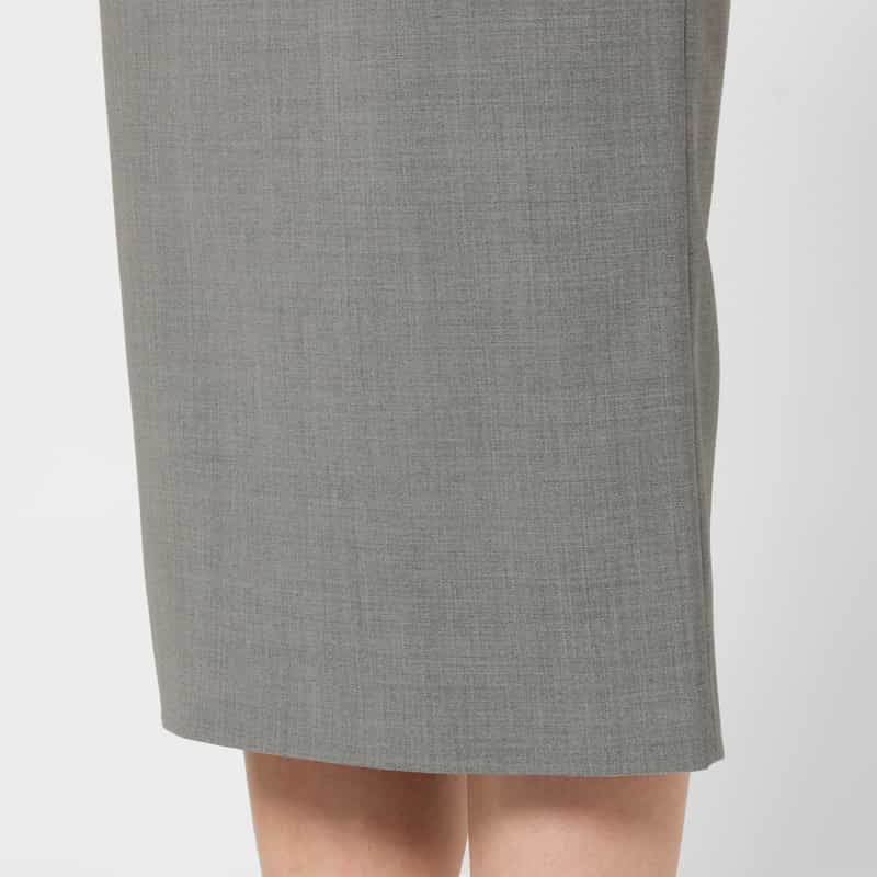 BARNEYS NEW YORK セットアップ トロピカルウール素材 タイトスカート LIGHT GRAY
