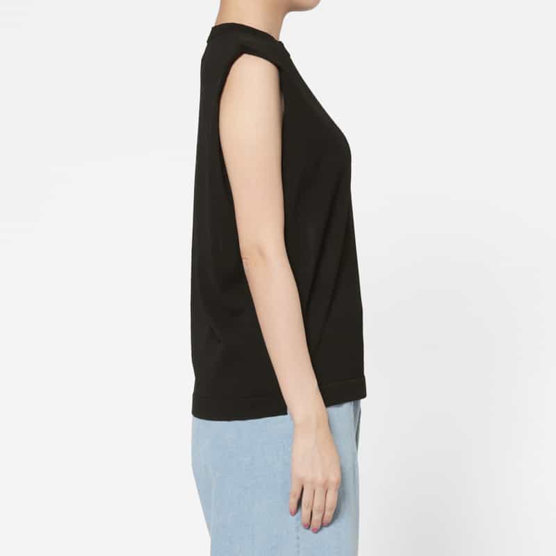 PIPPIOLINO PIPPIOLINO＜ピッピオリーノ＞ ノースリーブニットプルオーバー BLACK