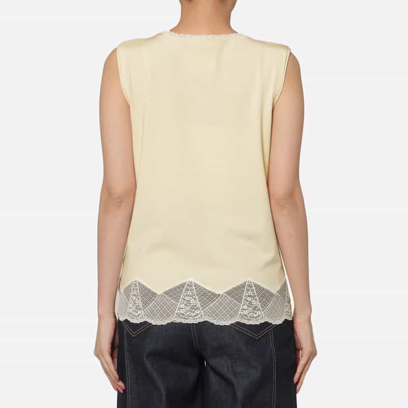 PIPPIOLINO PIPPIOLINO＜ピッピオリーノ＞ バーニーズ　ニューヨーク限定 レースニットプルオーバー WHITE