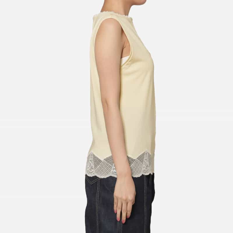 PIPPIOLINO PIPPIOLINO＜ピッピオリーノ＞ バーニーズ　ニューヨーク限定 レースニットプルオーバー WHITE