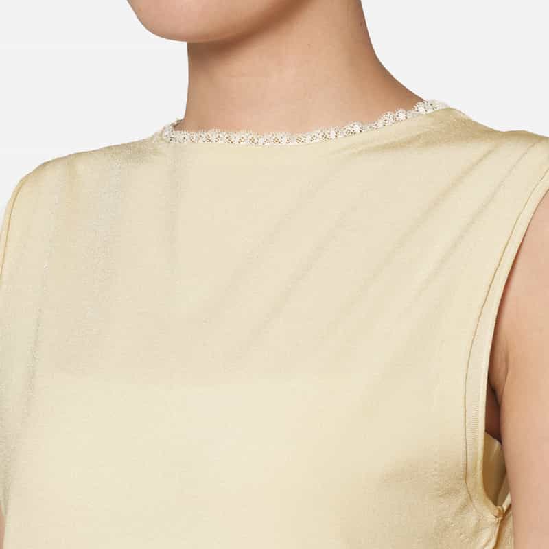 PIPPIOLINO PIPPIOLINO＜ピッピオリーノ＞ バーニーズ　ニューヨーク限定 レースニットプルオーバー WHITE