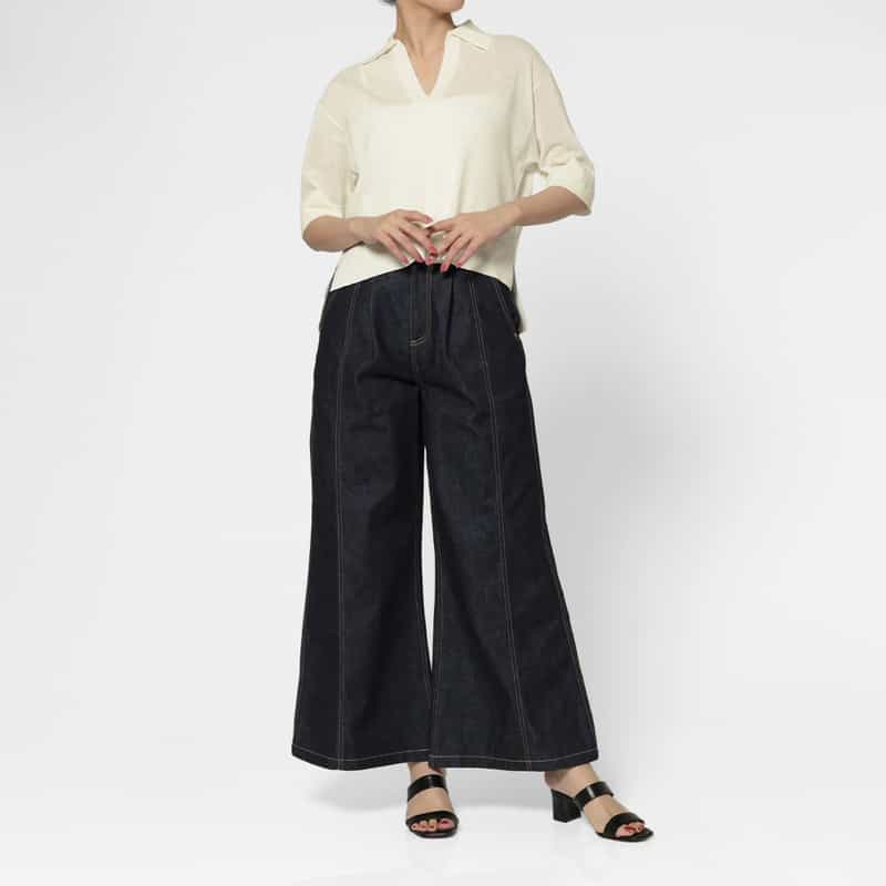 PIPPIOLINO PIPPIOLINO＜ピッピオリーノ＞ スキッパーニットプルオーバー WHITE