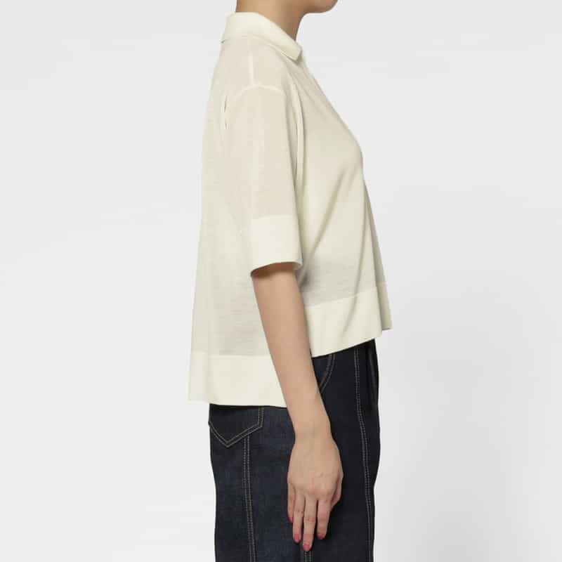 PIPPIOLINO PIPPIOLINO＜ピッピオリーノ＞ スキッパーニットプルオーバー WHITE