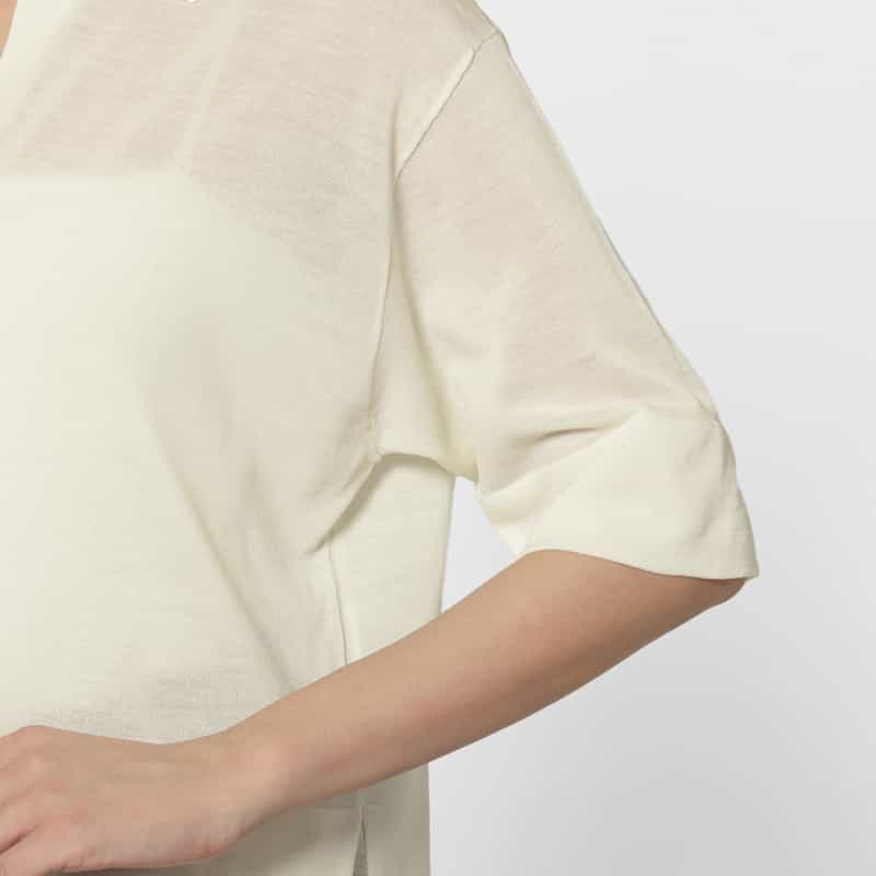 PIPPIOLINO PIPPIOLINO＜ピッピオリーノ＞ スキッパーニットプルオーバー WHITE