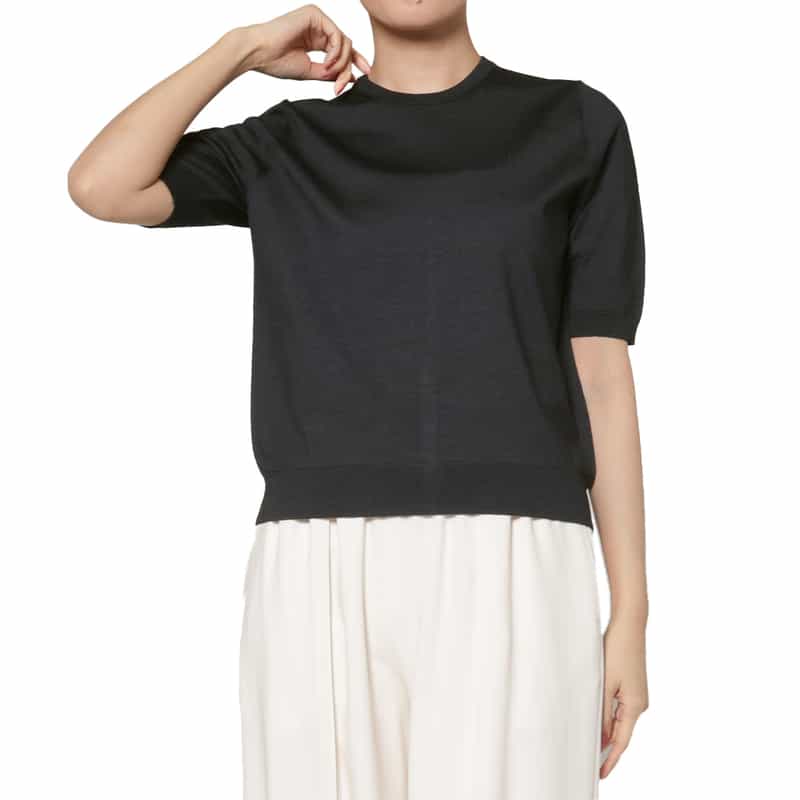 PIPPIOLINO PIPPIOLINO＜ピッピオリーノ＞ バーニーズ　ニューヨーク限定 クルーネックニットプルオーバー BLACK