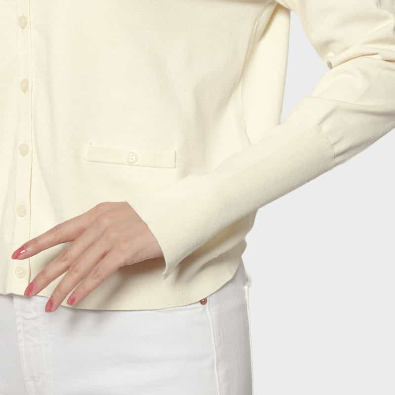 PIPPIOLINO PIPPIOLINO＜ピッピオリーノ＞ バーニーズ　ニューヨーク限定 クルーネックニットカーディガン WHITE