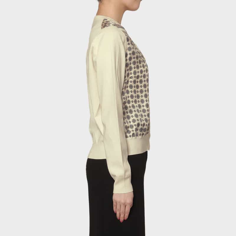 PIPPIOLINO PIPPIOLINO＜ピッピオリーノ＞ バーニーズ　ニューヨーク限定 シルクコンビネーションニットカーディガン WHITE