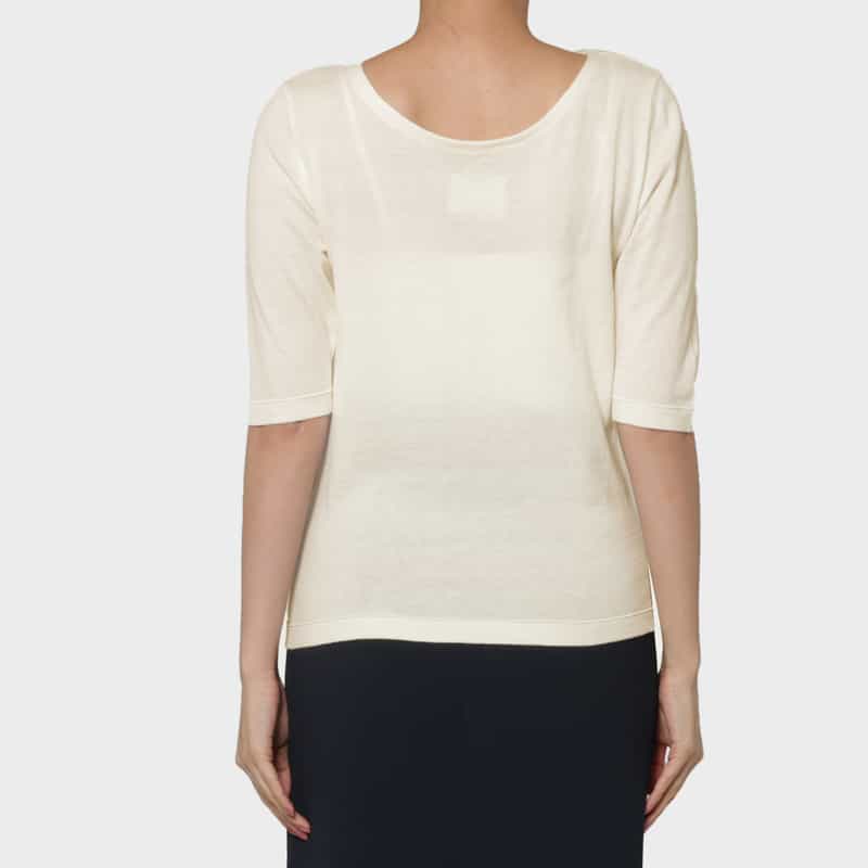 PIPPIOLINO PIPPIOLINO＜ピッピオリーノ＞ バーニーズ　ニューヨーク限定 バックオープンカットソー WHITE