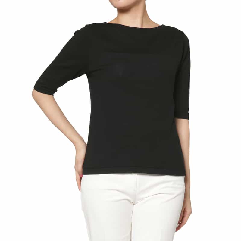 PIPPIOLINO PIPPIOLINO＜ピッピオリーノ＞ バーニーズ　ニューヨーク限定 バックオープンカットソー BLACK