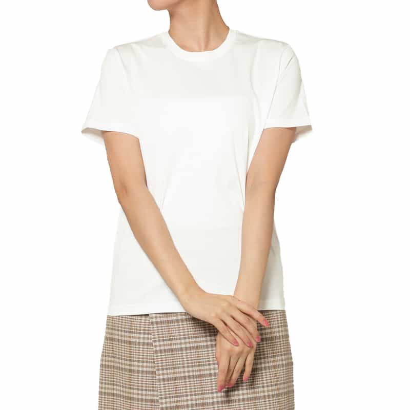 BARNEYS NEW YORK ウォッシャブル スムースコットンTシャツ（アルビニ社製コットン使用） WHITE
