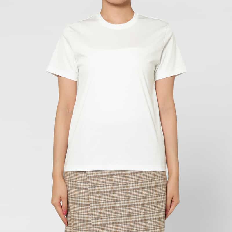 BARNEYS NEW YORK ウォッシャブル スムースコットンTシャツ（アルビニ社製コットン使用） WHITE