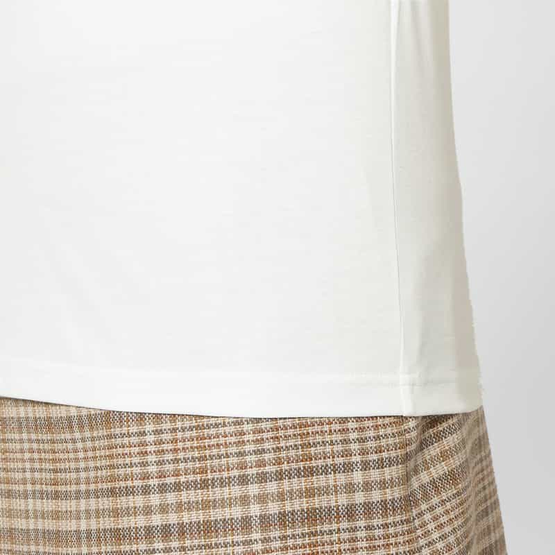 BARNEYS NEW YORK ウォッシャブル スムースコットンTシャツ（アルビニ社製コットン使用） WHITE