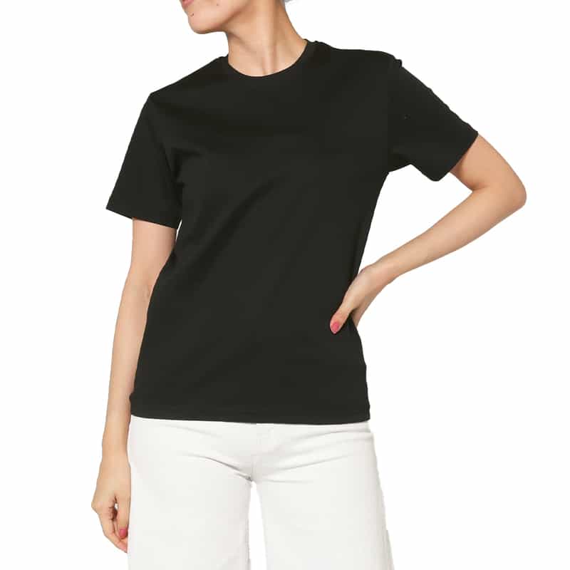 BARNEYS NEW YORK ウォッシャブル スムースコットンTシャツ（アルビニ社製コットン使用） BLACK