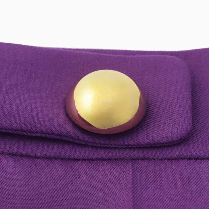 BARNEYS NEW YORK ゴールドボタン センタータックパンツ PURPLE