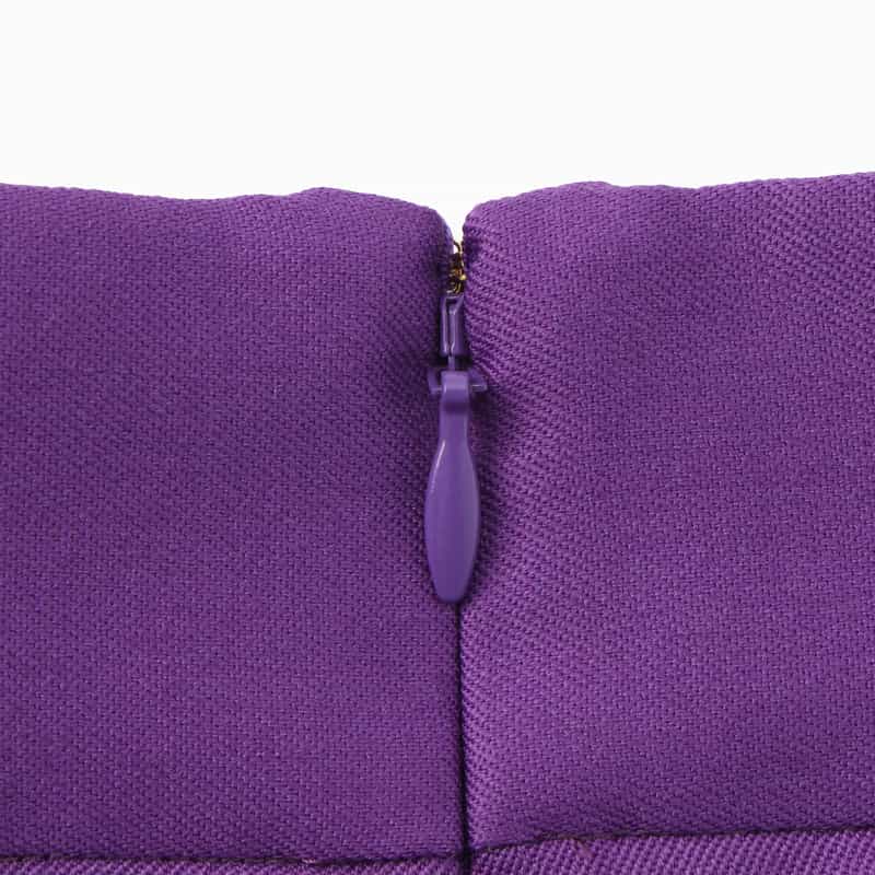 BARNEYS NEW YORK ゴールドボタン センタータックパンツ PURPLE