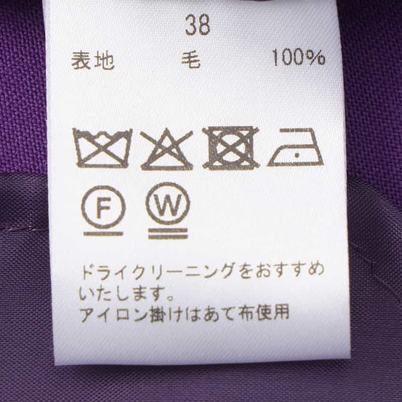 BARNEYS NEW YORK ゴールドボタン センタータックパンツ PURPLE