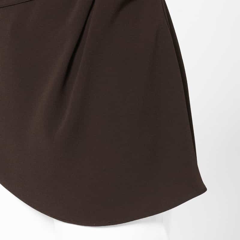 BARNEYS NEW YORK アシンメトリーデザイン ドレープブラウス BROWN