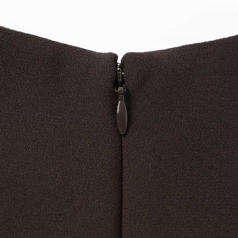 BARNEYS NEW YORK アシンメトリーデザイン ドレープブラウス BROWN