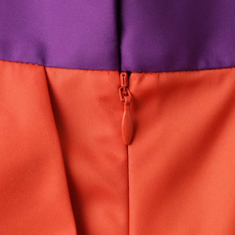 BARNEYS NEW YORK ウォッシャブル バイカラーフレアスカート ORANGE