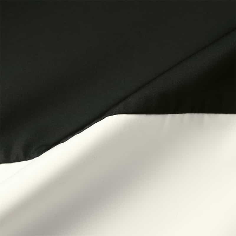 BARNEYS NEW YORK ウォッシャブル バイカラーフレアスカート BLACK