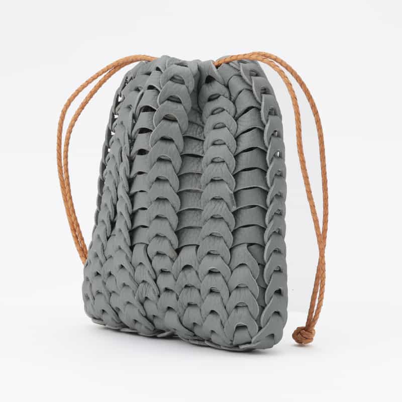 IL MICIO IL MICIO＜イル ミーチョ＞ 巾着バッグ "BOHOSACCHETTO" GRAY