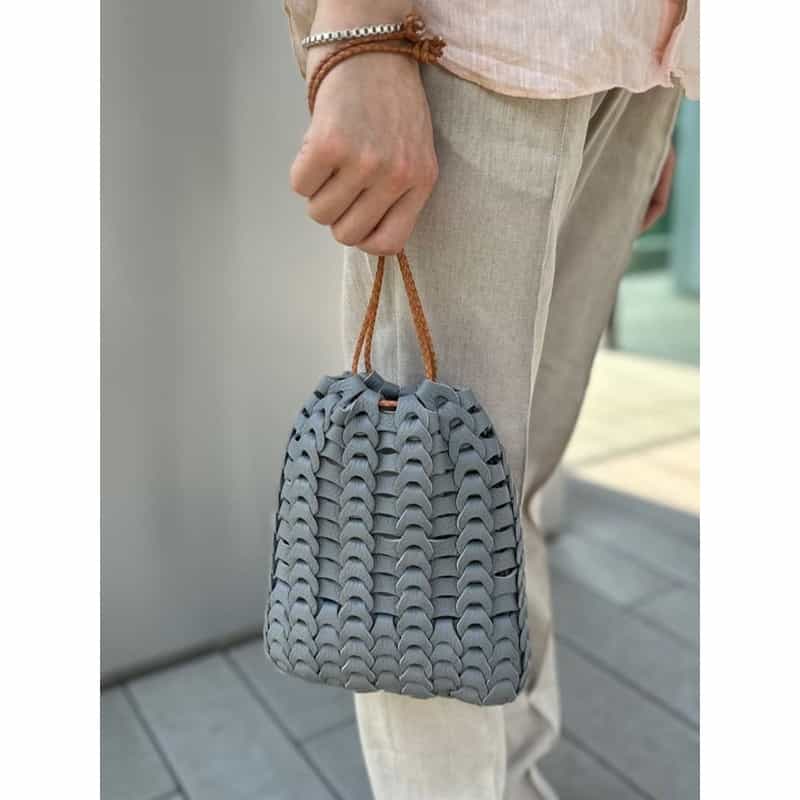 IL MICIO IL MICIO＜イル ミーチョ＞ 巾着バッグ "BOHOSACCHETTO" GRAY