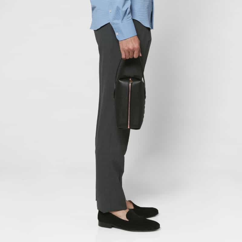 IL MICIO IL MICIO＜イル ミーチョ＞ ハンドルポーチバッグ "N-2" BLACK