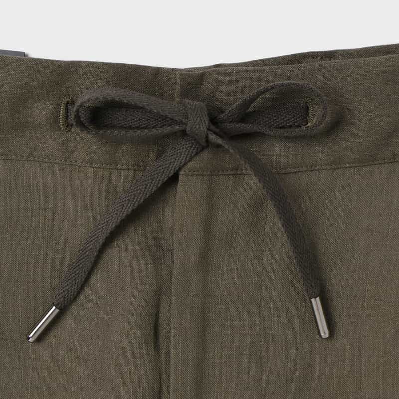 BERNARDO GIUSTI BERNARDO GIUSTI＜ベルナルド ジュスティ＞ バーニーズ　ニューヨーク限定リネンウール素材ストレッチパンツ KHAKI