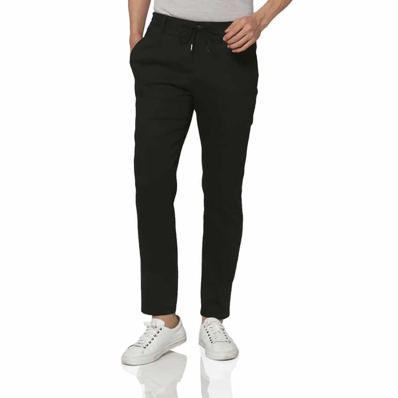 BERNARDO GIUSTI BERNARDO GIUSTI＜ベルナルド ジュスティ＞ バーニーズ　ニューヨーク限定リネンウール素材ストレッチパンツ BLACK