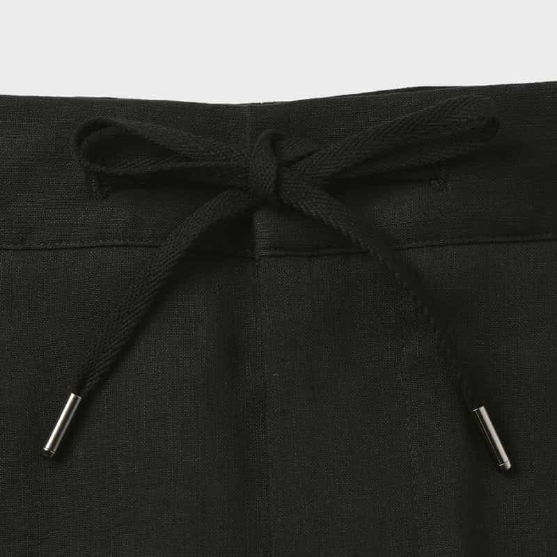 BERNARDO GIUSTI BERNARDO GIUSTI＜ベルナルド ジュスティ＞ バーニーズ　ニューヨーク限定リネンウール素材ストレッチパンツ BLACK