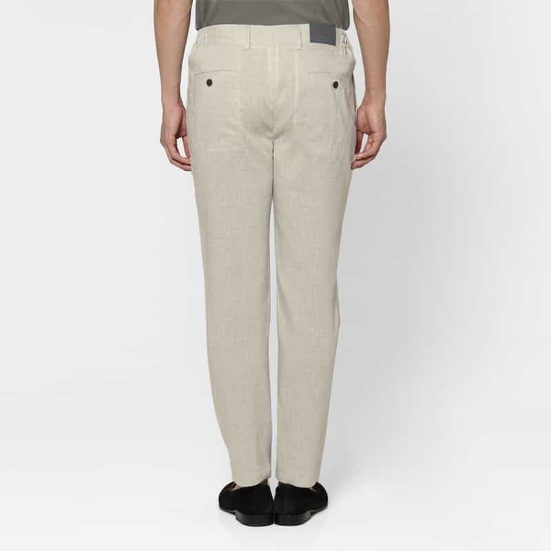 BERNARDO GIUSTI BERNARDO GIUSTI＜ベルナルド ジュスティ＞ バーニーズ　ニューヨーク限定リネンウール素材ストレッチパンツ LIGHT GRAY