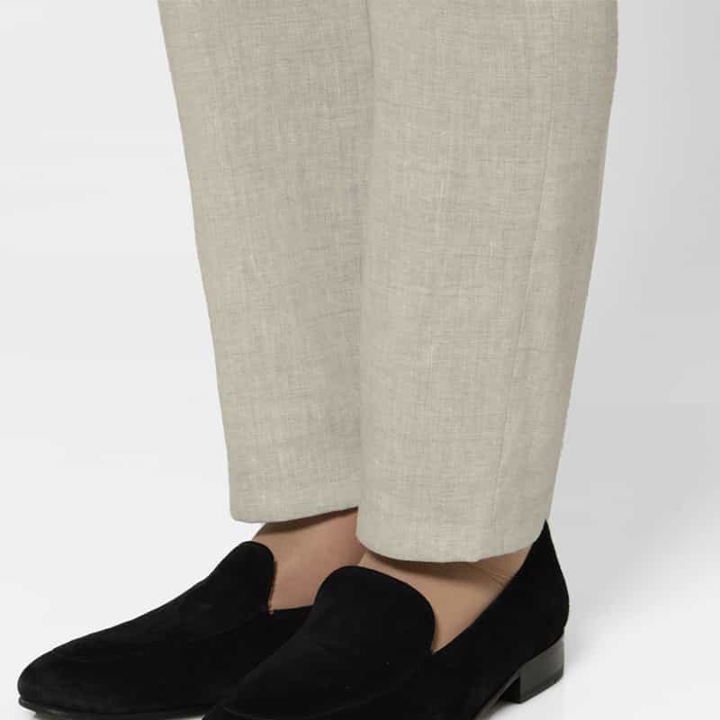 BERNARDO GIUSTI BERNARDO GIUSTI＜ベルナルド ジュスティ＞ バーニーズ　ニューヨーク限定リネンウール素材ストレッチパンツ LIGHT GRAY