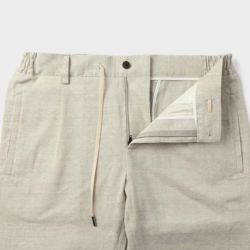 BERNARDO GIUSTI BERNARDO GIUSTI＜ベルナルド ジュスティ＞ バーニーズ　ニューヨーク限定リネンウール素材ストレッチパンツ LIGHT GRAY